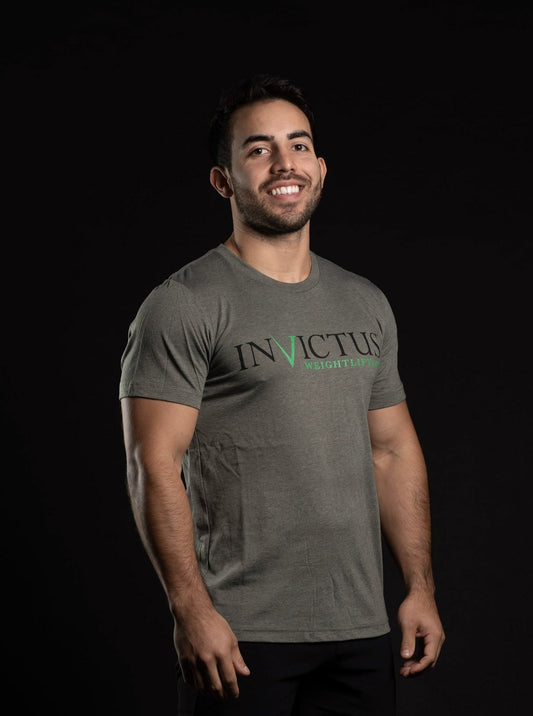 Invictus  Unconquerable Weightlifting T-Shirt - Men's - Military Green
