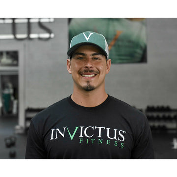 Invictus Snapback Hat White V Back Grey/Front Green