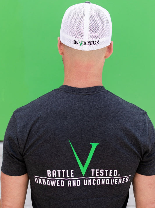 Invictus Flexfit Hat - Charcoal Grey Front/White Back