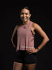 Invictus Poem Racerback Cropped Tank - Women's - Mauve